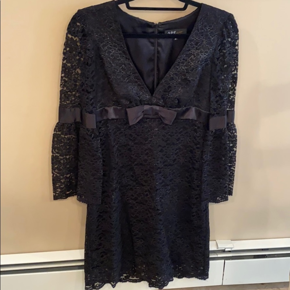 ABS by Allen Schwartz Lace Long Sleeve Dress Sz 6
